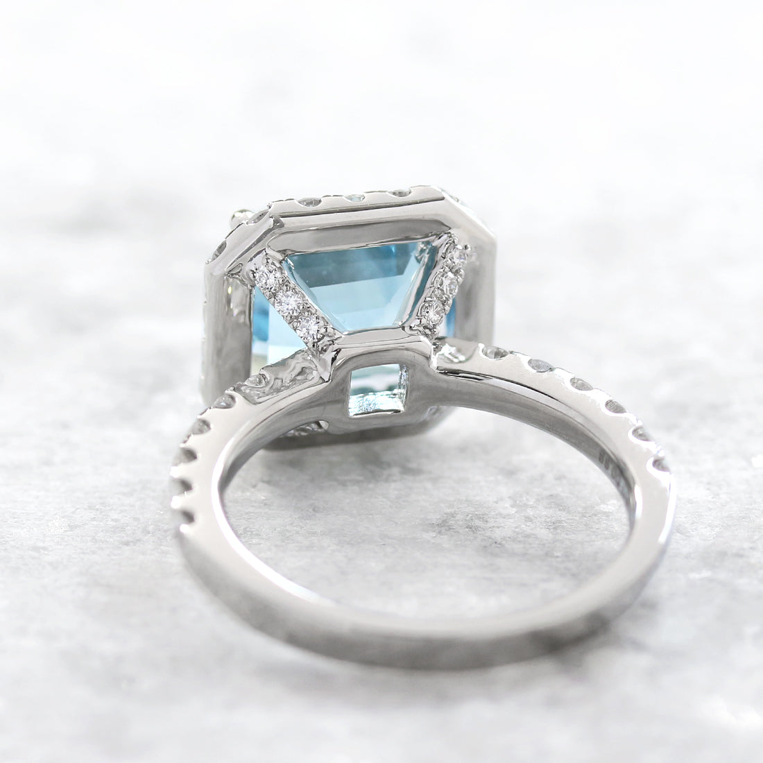 Etincelle -エタンセル-<br>スクエア アクアマリン リング PT